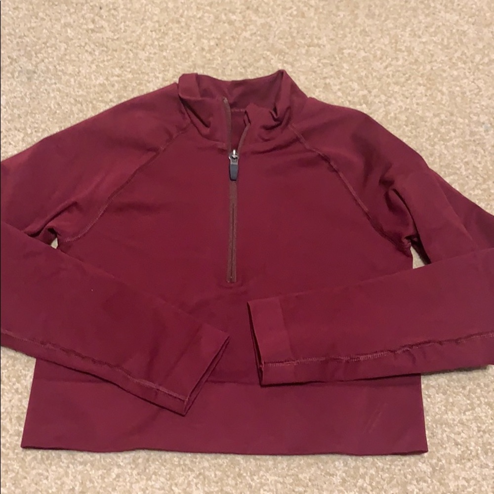 Tala crop long sleeve in burgandy